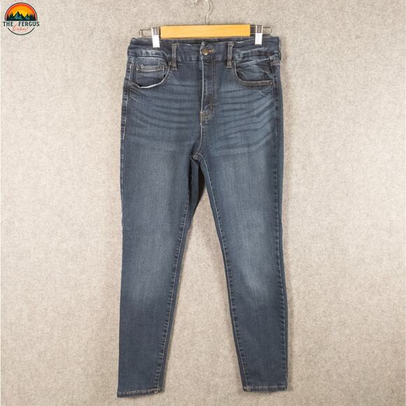 Aeropostale Curvy Jegging Denim Blue Cotton Blend Jeans High-Rise Women's Sz 12 - Picture 2 of 11